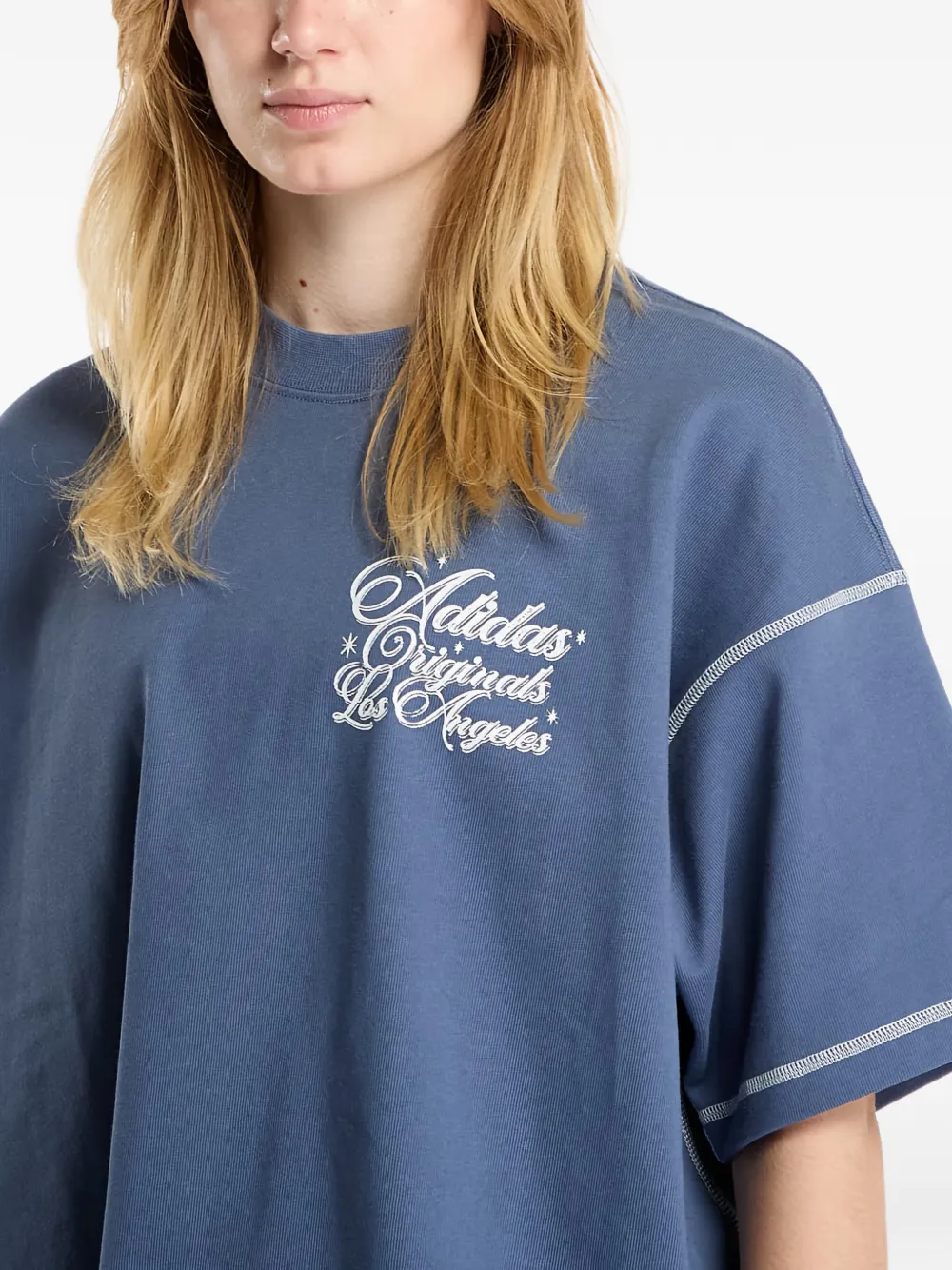 adidas Stitch T-shirt met korte mouwen Blauw