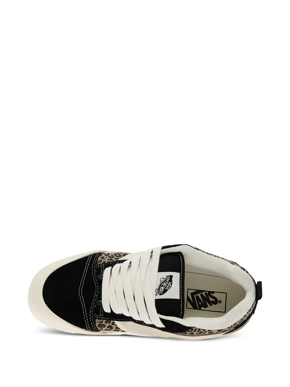 Vans Sneakers met luipaardprint en streep Zwart