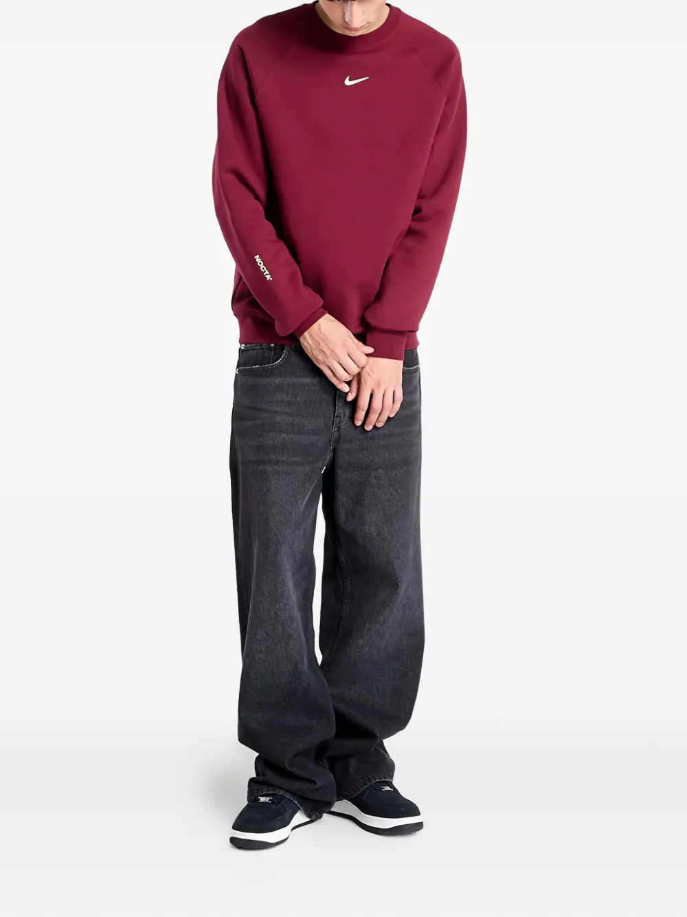 Nike Nocta swoosh fleece sweater - Rood