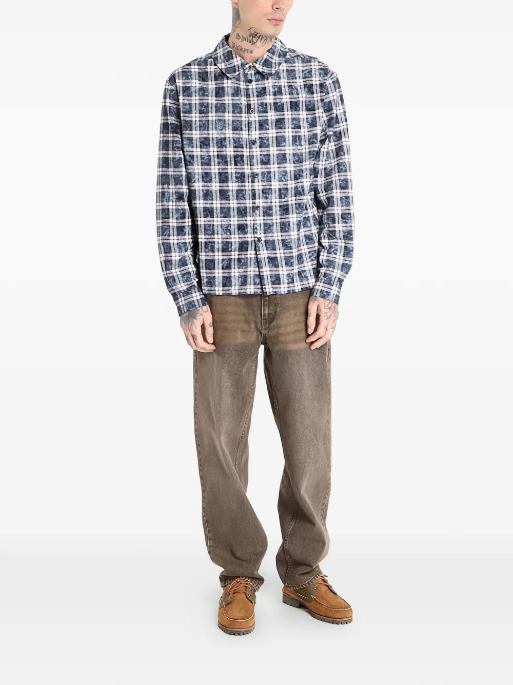 Dime relaxed wide-leg trousers - Bruin