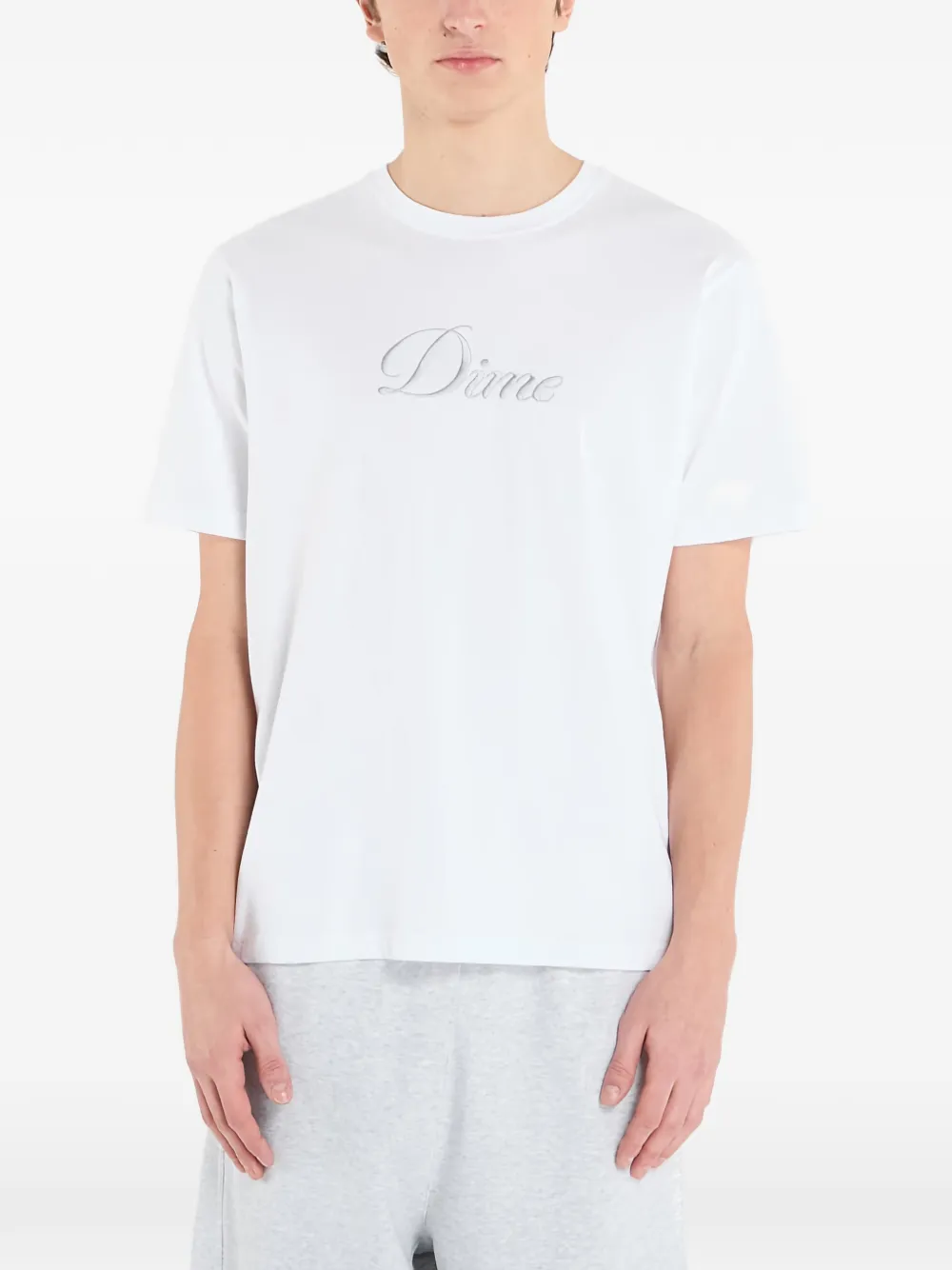  Dime Cursive Logo T-shirt - White 