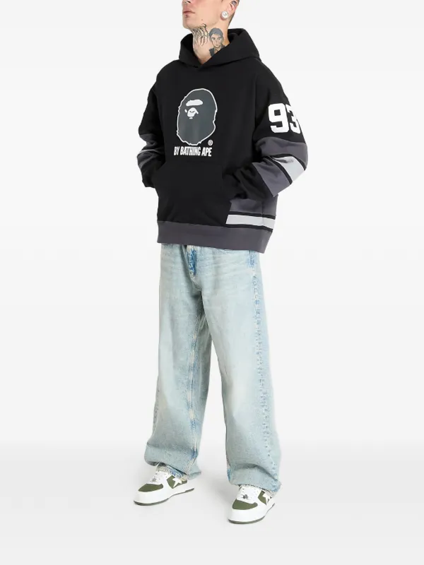 A BATHING APE® グラフィック ストライプ パーカー | ブラック