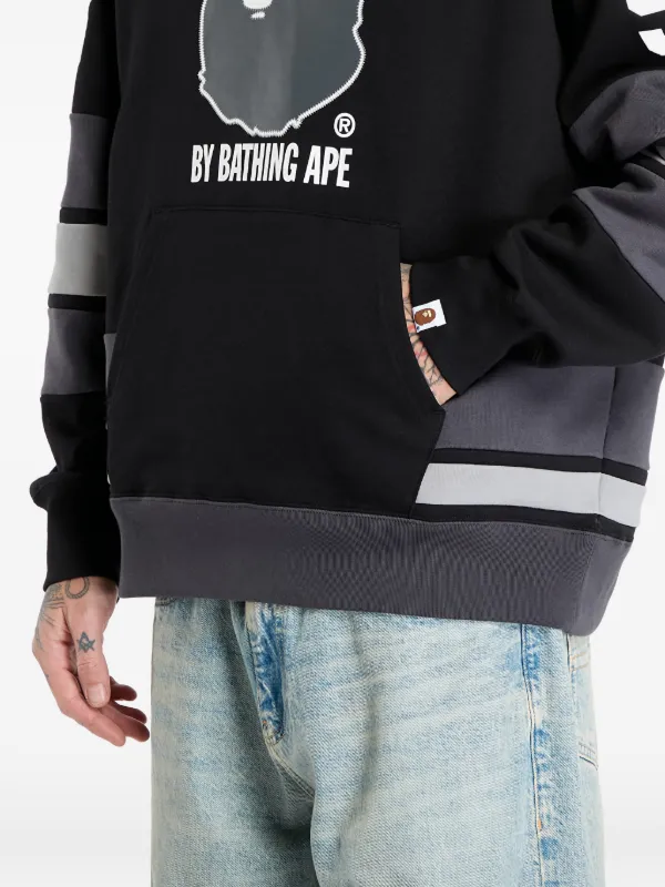 A BATHING APE® グラフィック ストライプ パーカー | ブラック