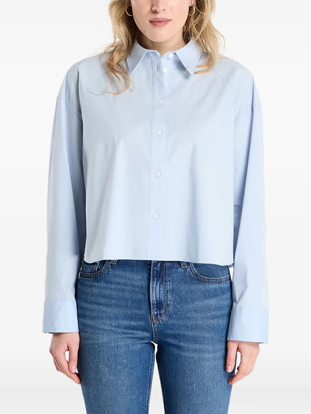 Calvin Klein cropped shirt - Blau