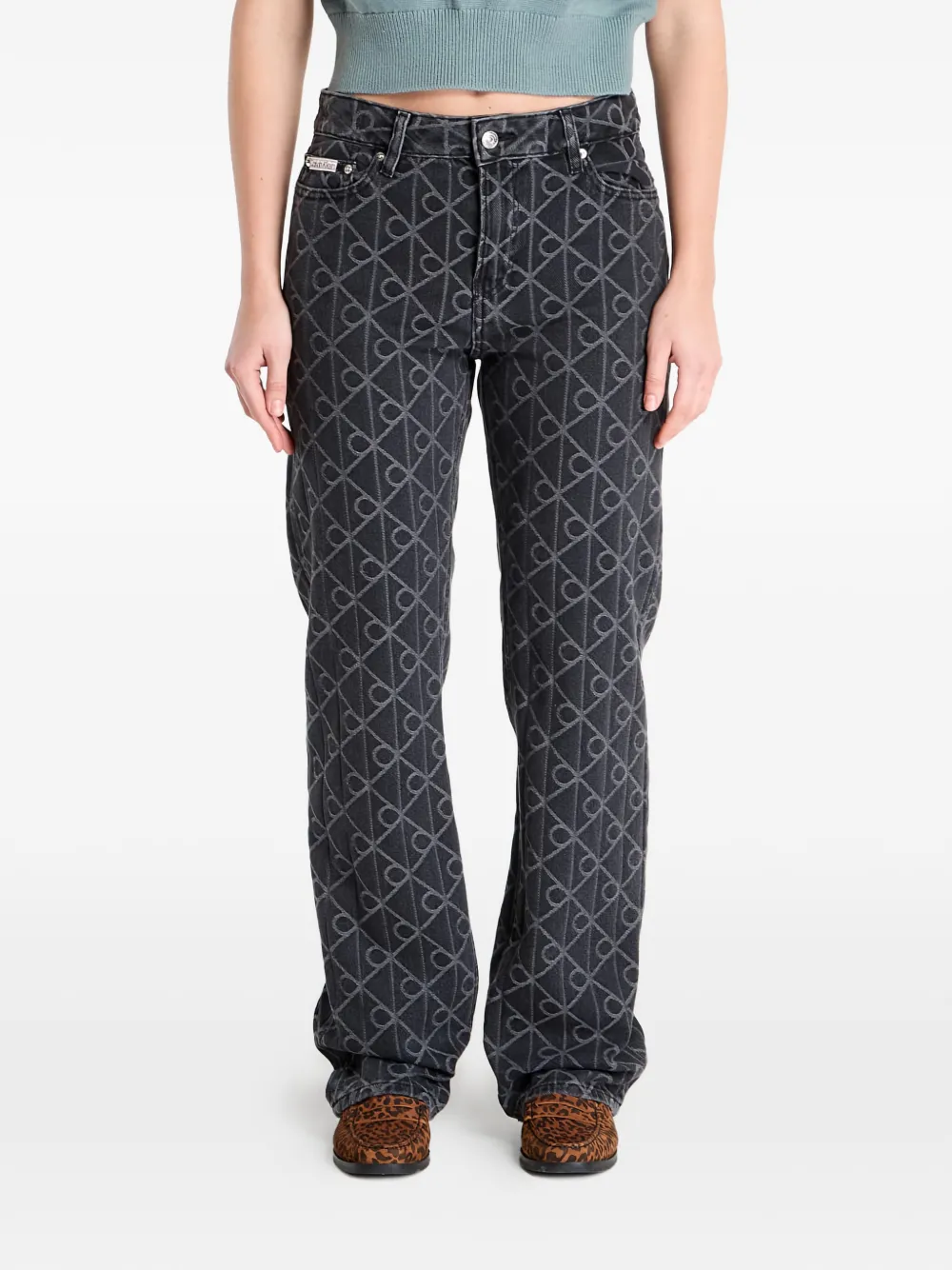 Calvin Klein signature 90s straight jeans - Schwarz