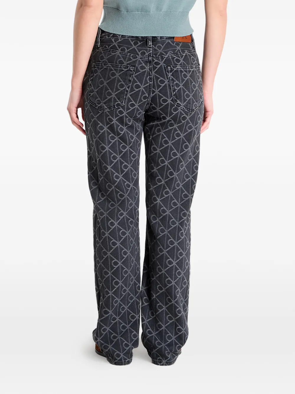 Calvin Klein Signature 90s straight jeans Zwart
