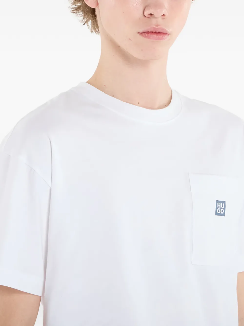 HUGO N-Aaron T-shirt met zak Wit