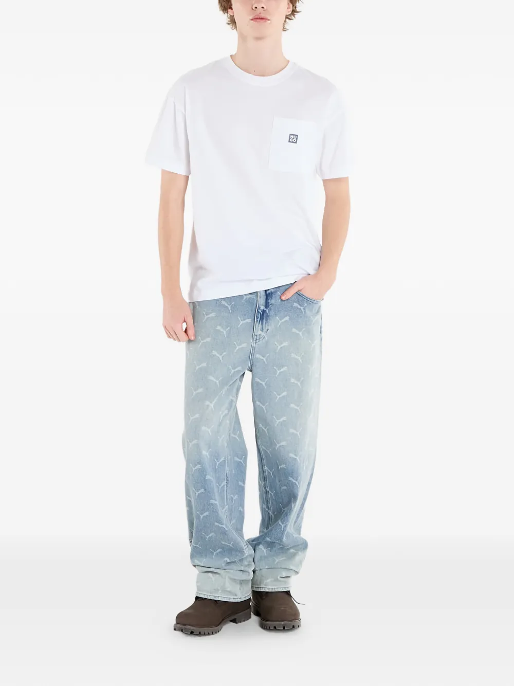 HUGO N-Aaron pocket T-shirt - Wit