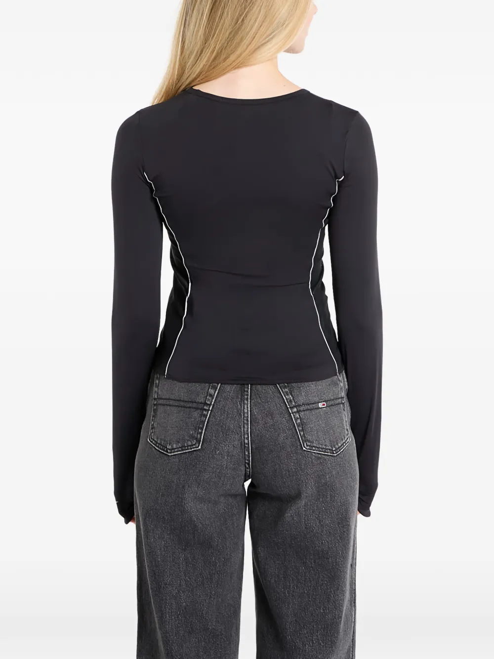 Nike T-shirt met logo en lange mouwen Zwart