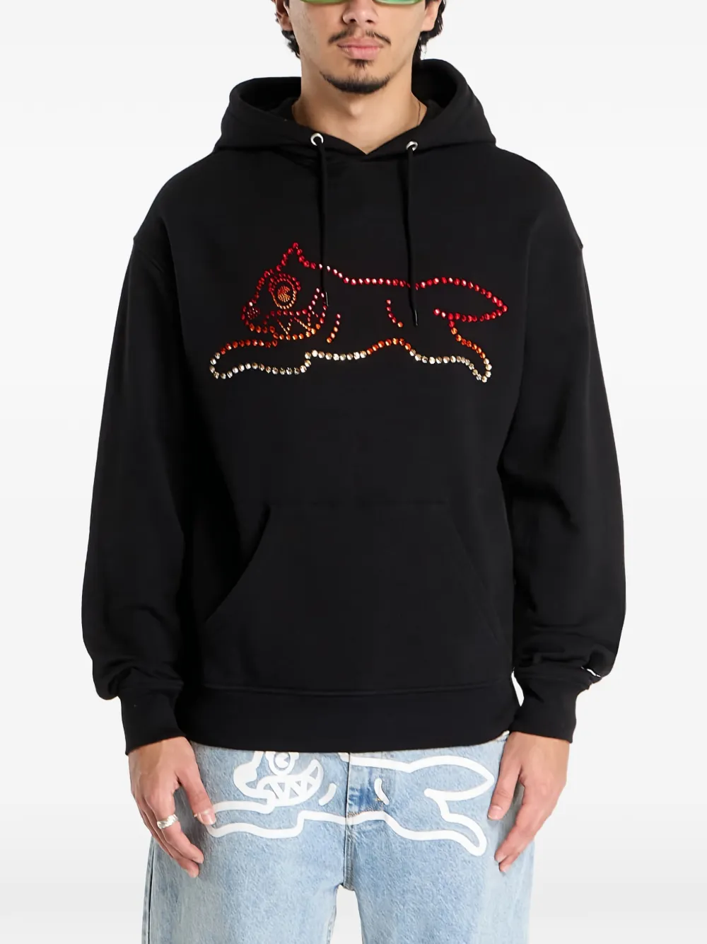 Billionaire Boys Club - Ice Cream Popover crystal running-dog hoodie - Nero
