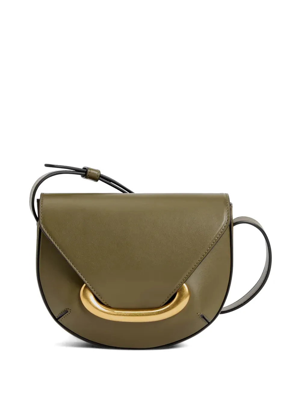 Wandler Kleine Veneto leren crossbodytas Groen