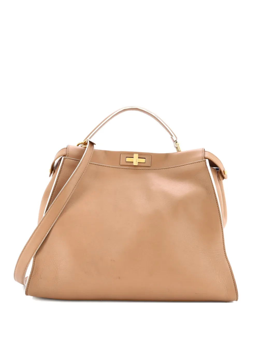 Fendi Pre-Owned Peekaboo Bag Rigid Leather Large satchel - Toni neutri