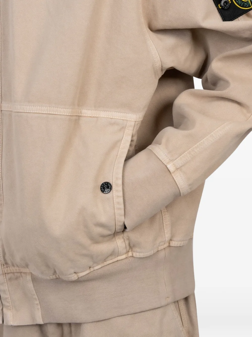 Stone Island Hoodie met logodetail Beige