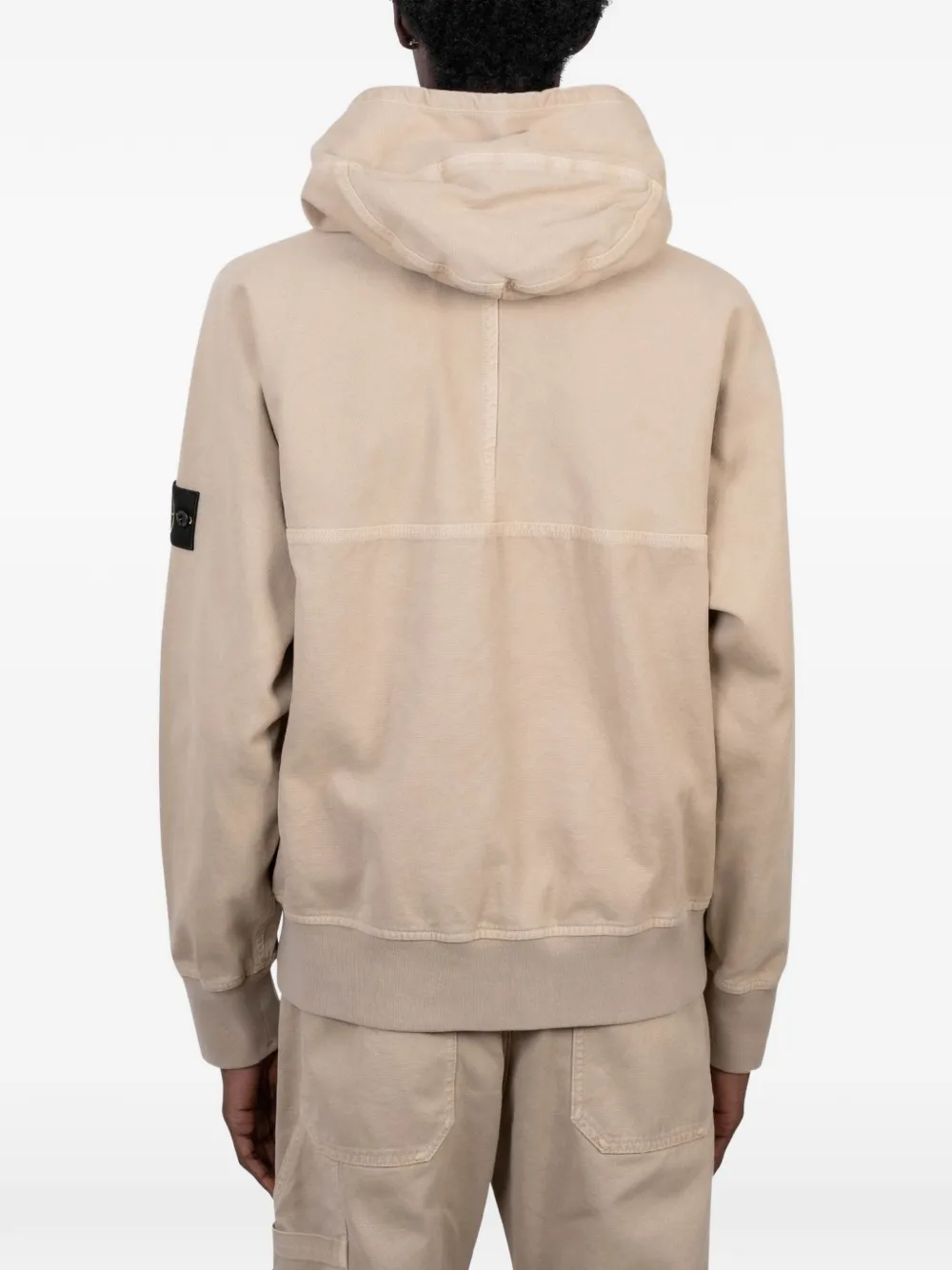 Stone Island Hoodie met logodetail Beige