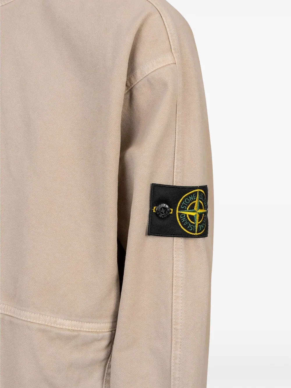 Stone Island Hoodie met logodetail Beige