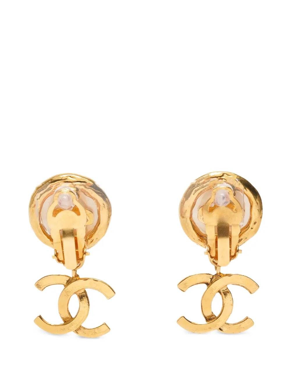 CHANEL Pre-Owned 1993 パールドロップ イヤリング | ゴールドトーン