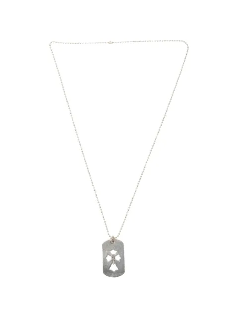 Chrome Hearts dagger dog tag pendant necklace