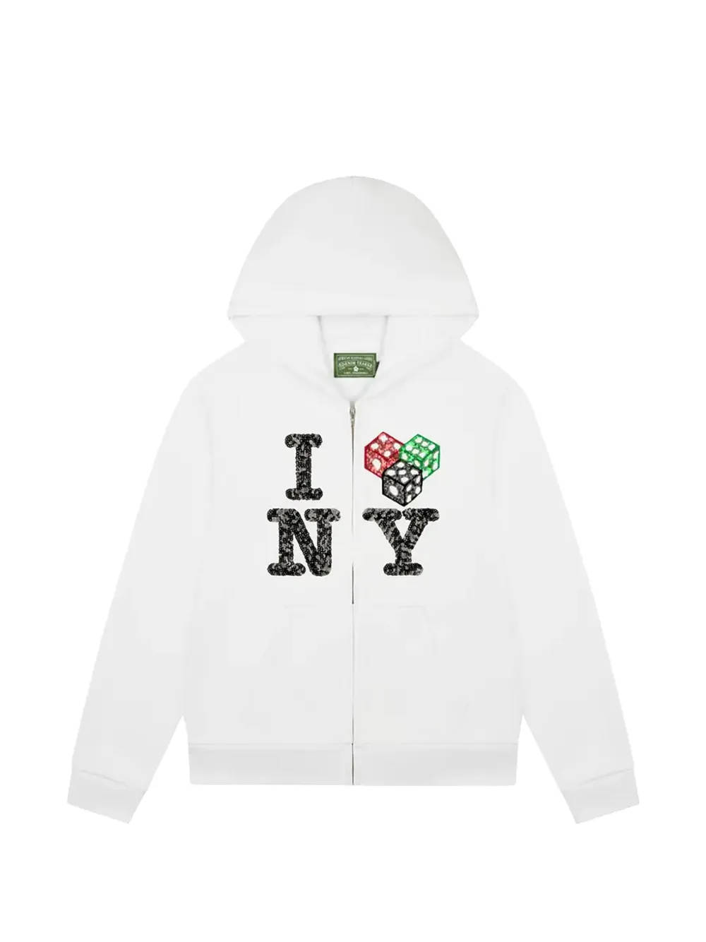 Denim Tears zip-up cee-lo hoodie - Bianco