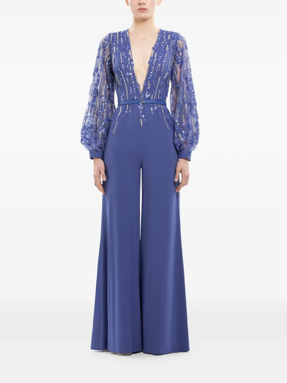 Saiid Kobeisy Crêpe jumpsuit Blauw