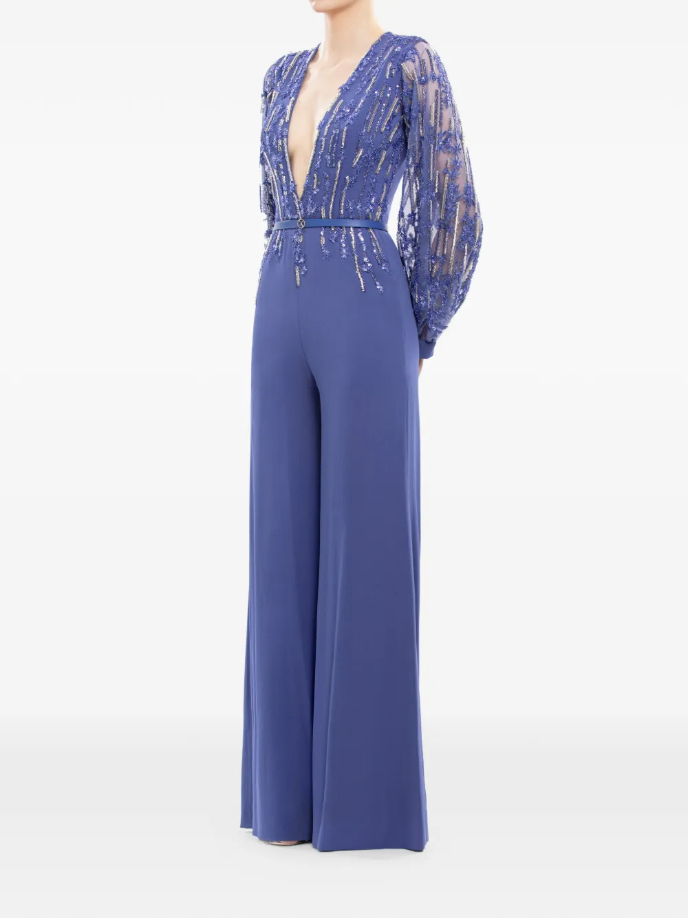 Saiid Kobeisy Crêpe jumpsuit Blauw