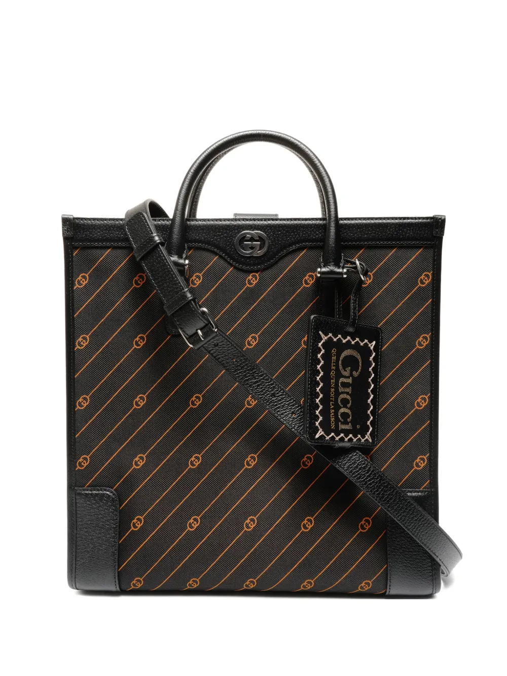 Gucci Pre-Owned 2020-2025 logo two-way tote bag - Nero