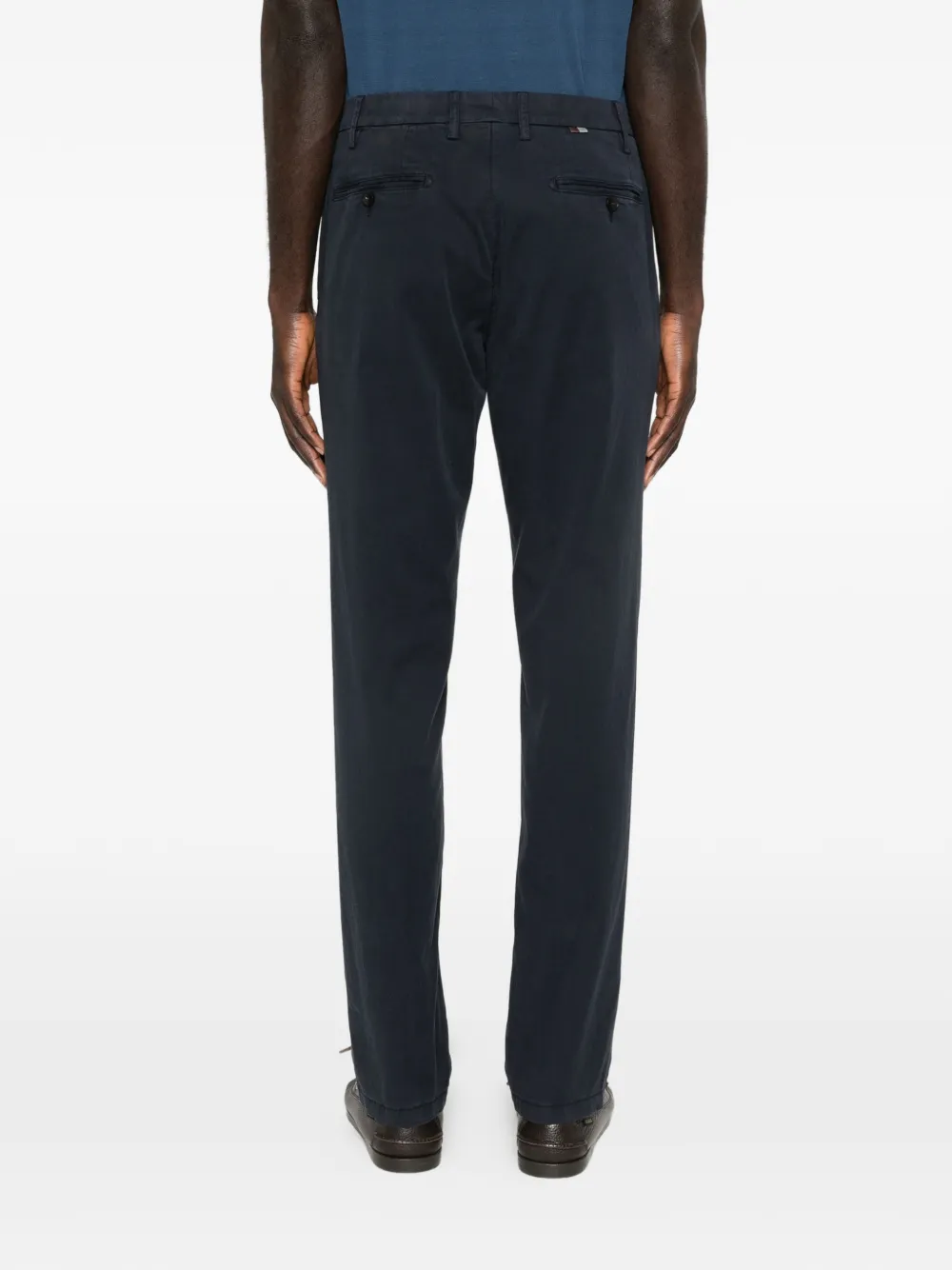 Canali Broek met knoop een de voorkant Blauw