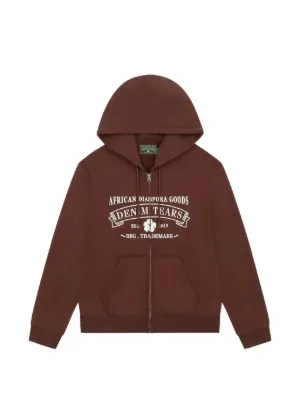 Denim Tears Mono Cotton Wreath Hoodie | Brown | FARFETCH JO