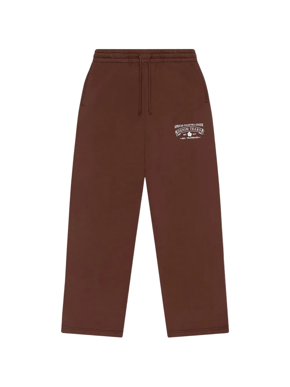 Denim Tears Pantaloni sportivi con logo - Marrone