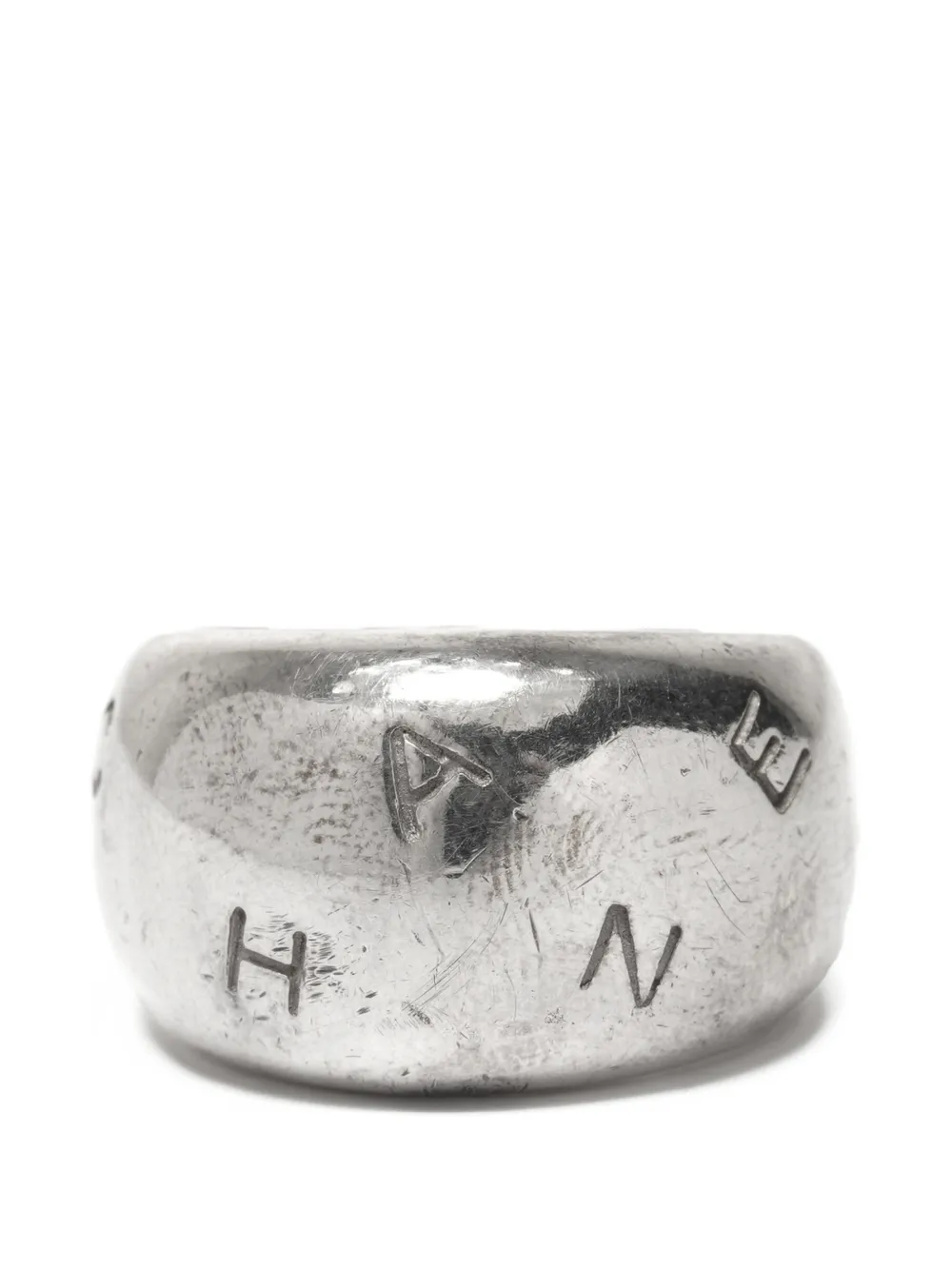 Pre-owned Chanel Logo Sterling Silver Ring