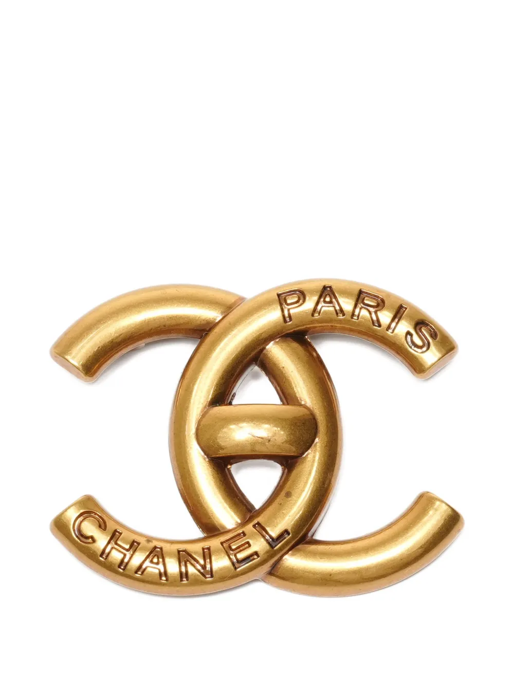 CHANEL Pre-Owned 2021 mark brooch - Oro