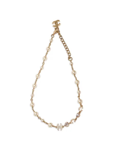 CHANEL Pre-Owned 2022 cc mark pearl necklace