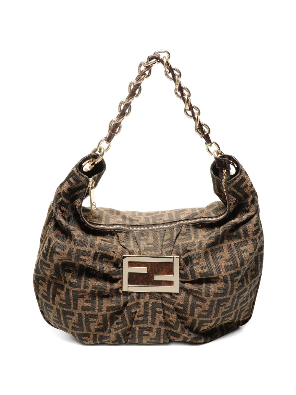 Fendi Pre-Owned 2015-2020 logo canvas shoulderbag - Marrone