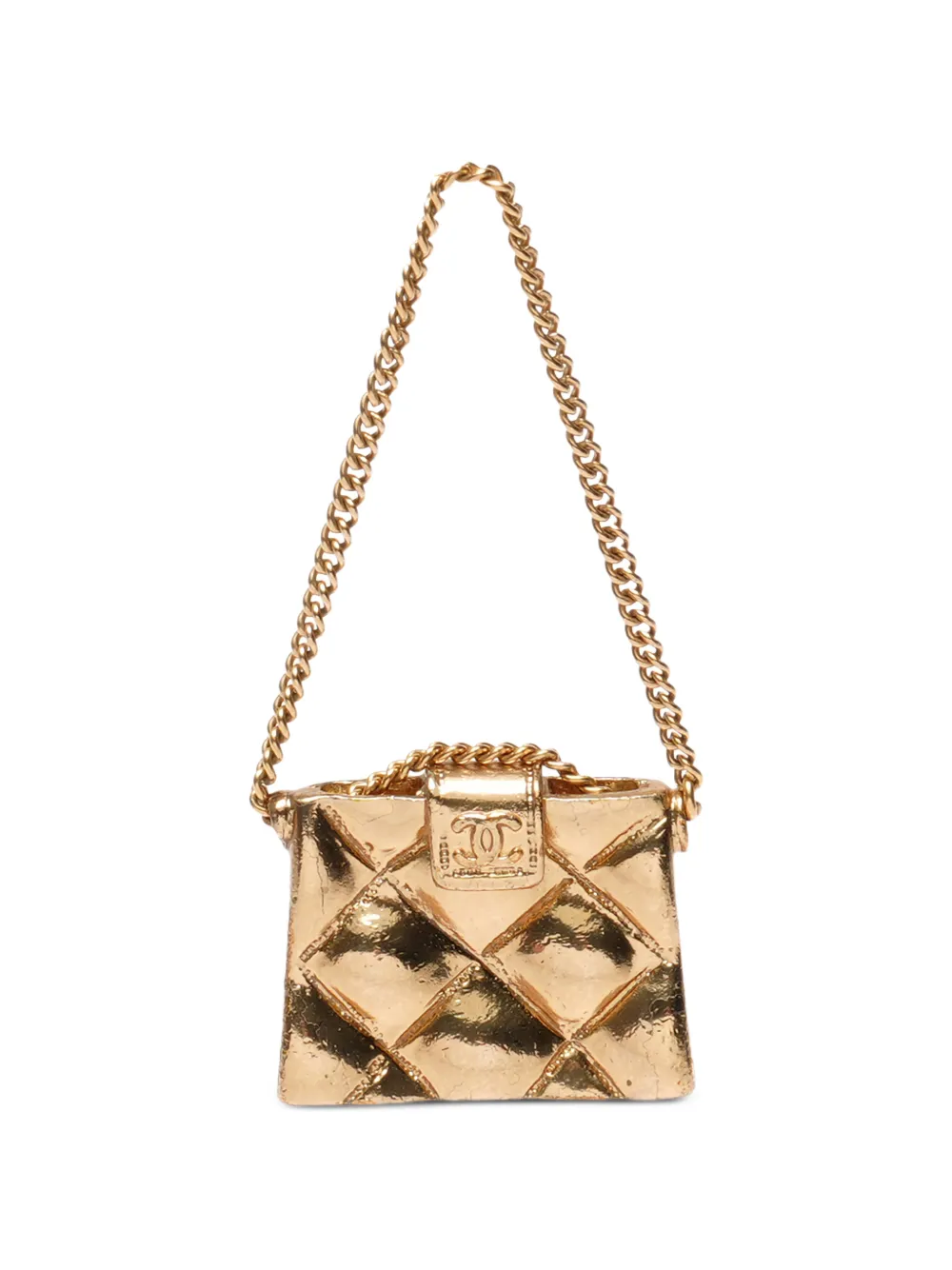 CHANEL Pre-Owned 2002 matelasse cc mark brooch - Oro