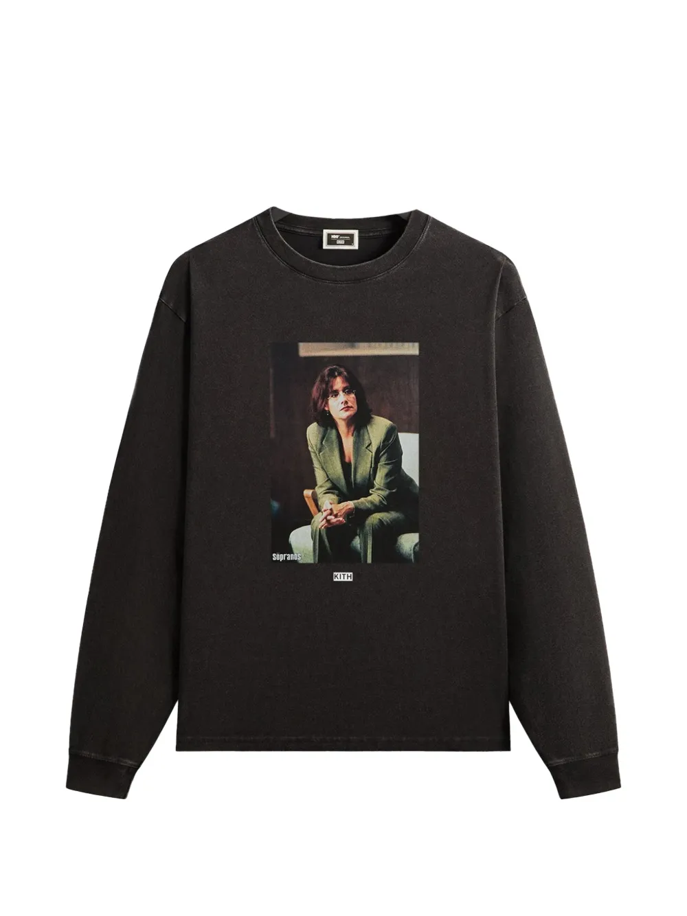 KITH 그래픽 프린트 긴소매 티셔츠 | 블랙 | Image 1