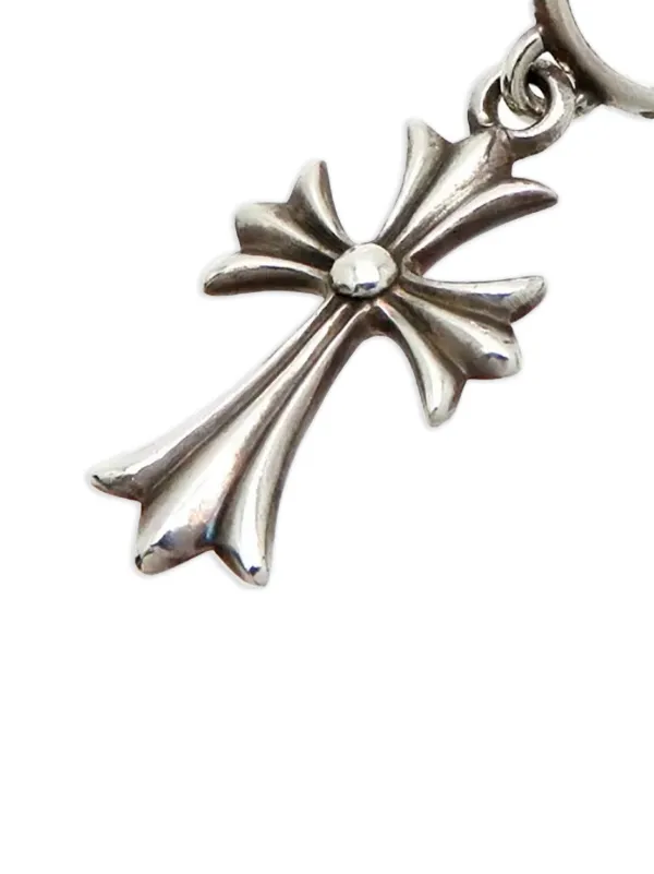Chrome Hearts Cross Hoop Earring | Silver | FARFETCH CA