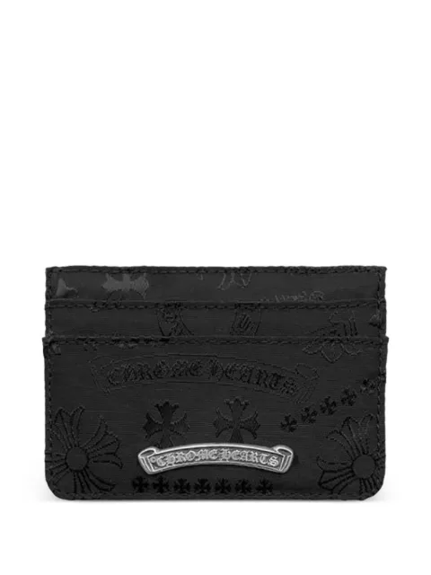 Chrome Hearts tonal-monogram card holder