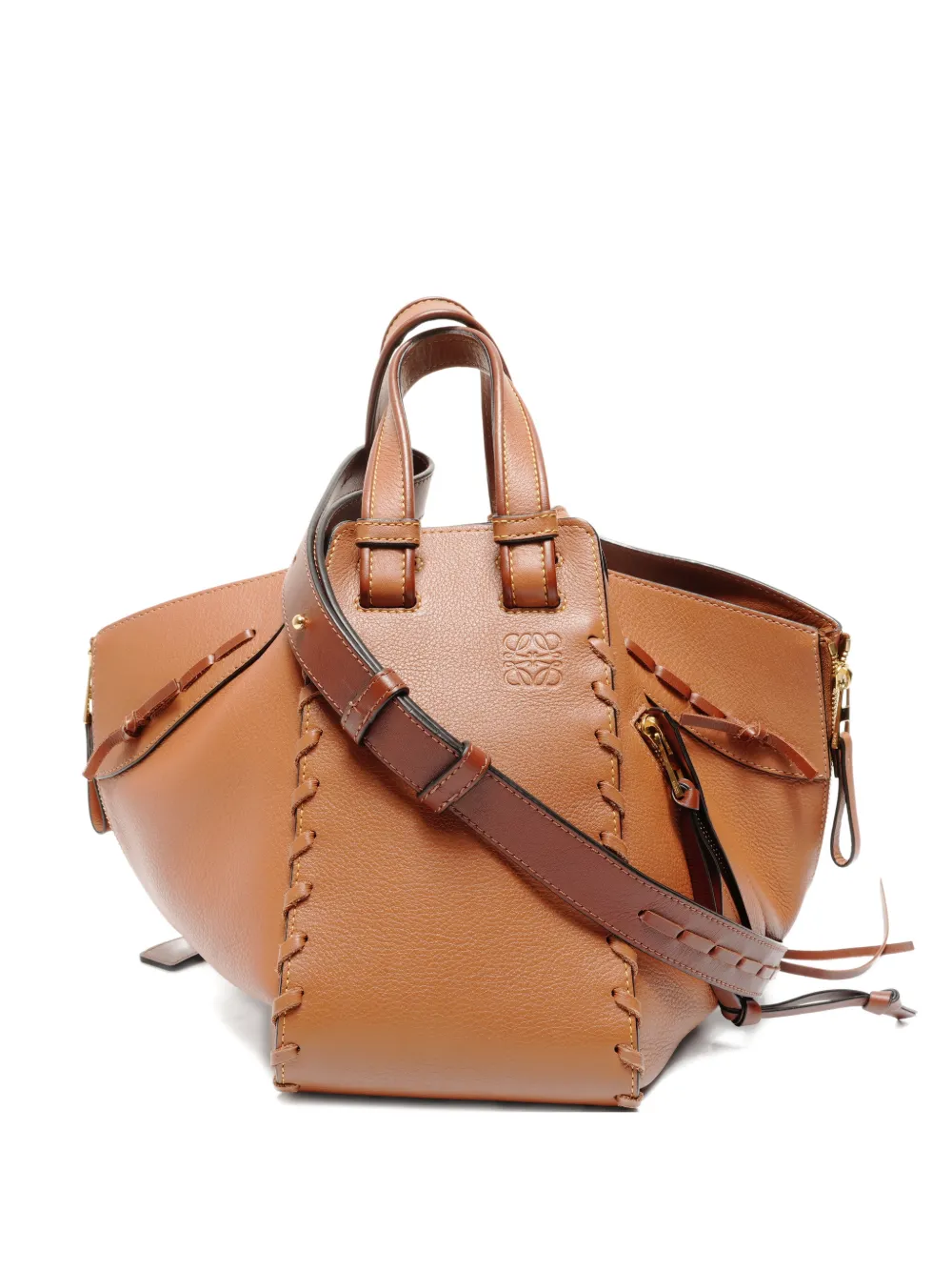 Loewe Pre-Owned 2010-2025 Hammock leather tote bag - Marrone