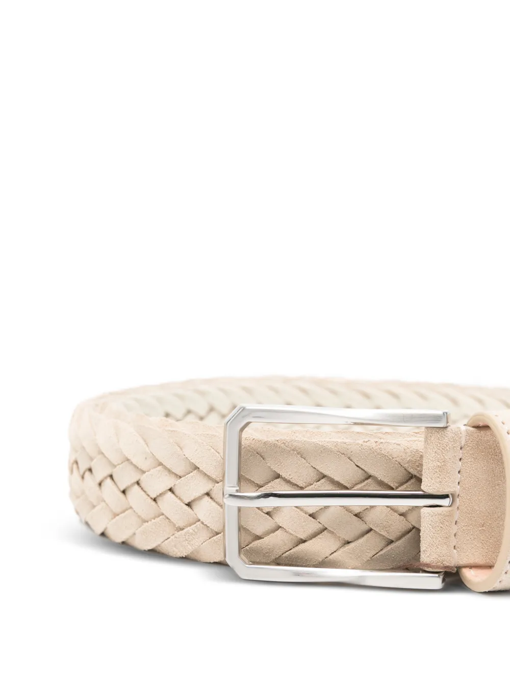  Canali Braided-design Belt - Neutrals 