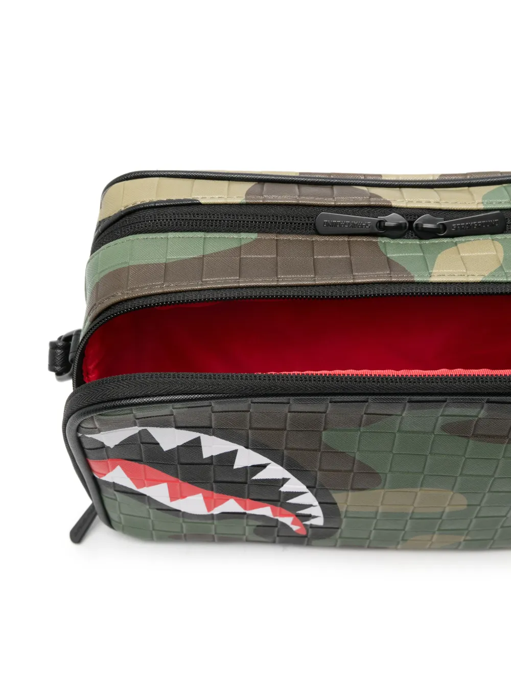 sprayground kid Toilettas met camouflageprint Groen