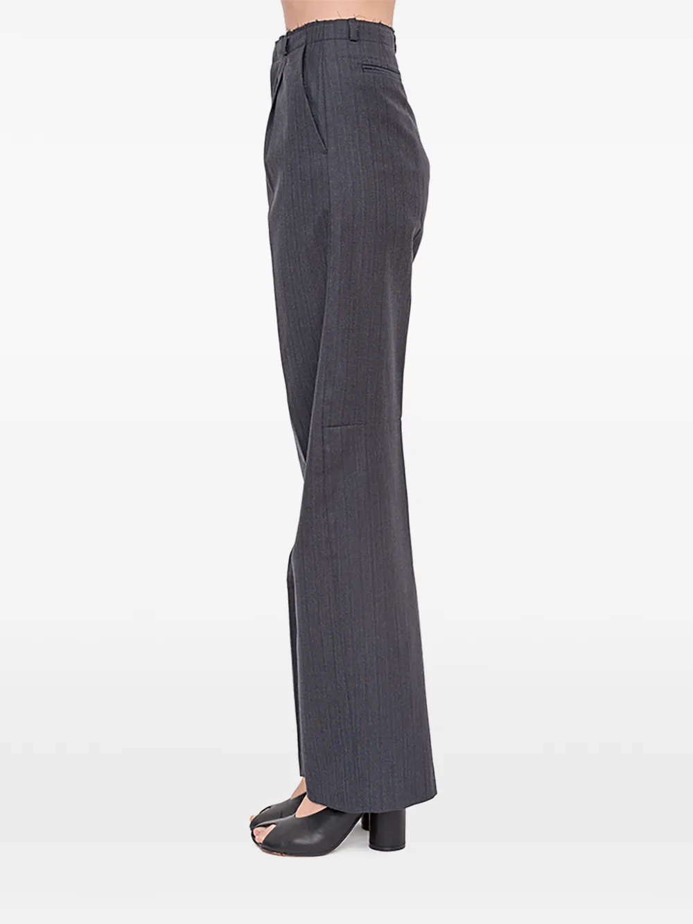 MM6 Maison Margiela Oversized broek met krijtstreep Grijs