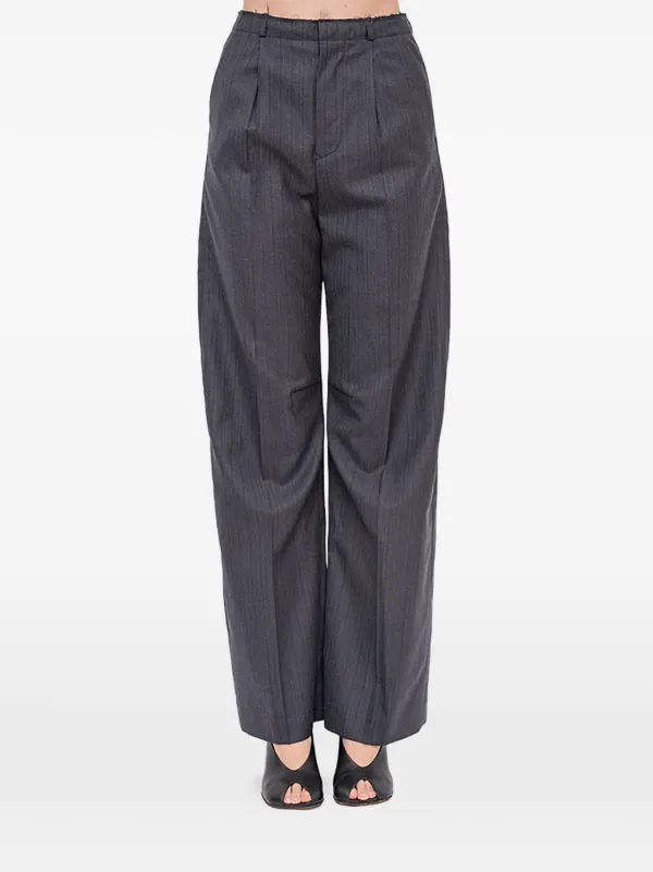 MM6 Maison Margiela Pinstripe Oversized Trousers in Grey