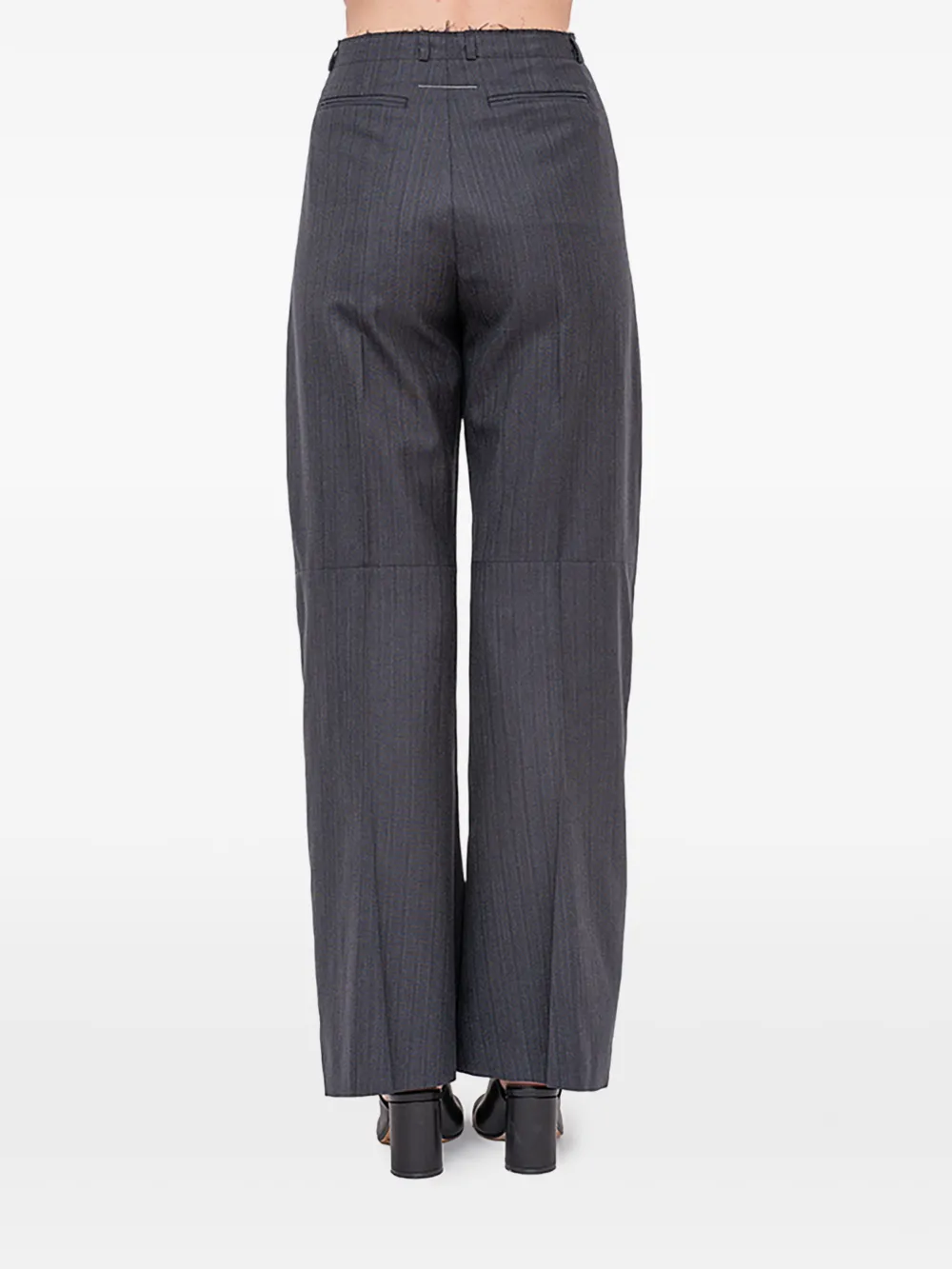 MM6 Maison Margiela Oversized broek met krijtstreep Grijs