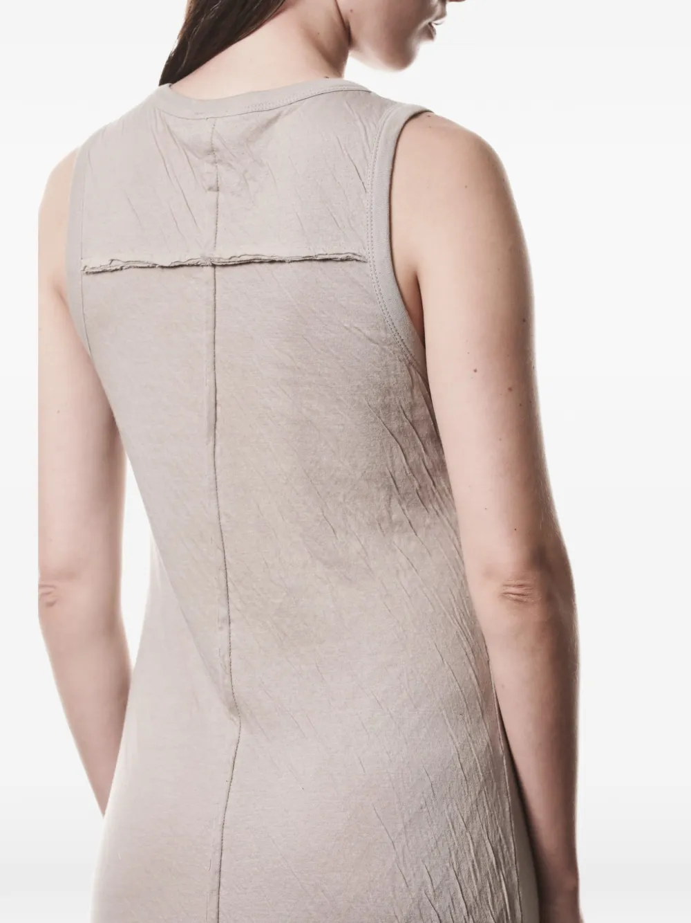 Side-Slit Textured Midi Dress