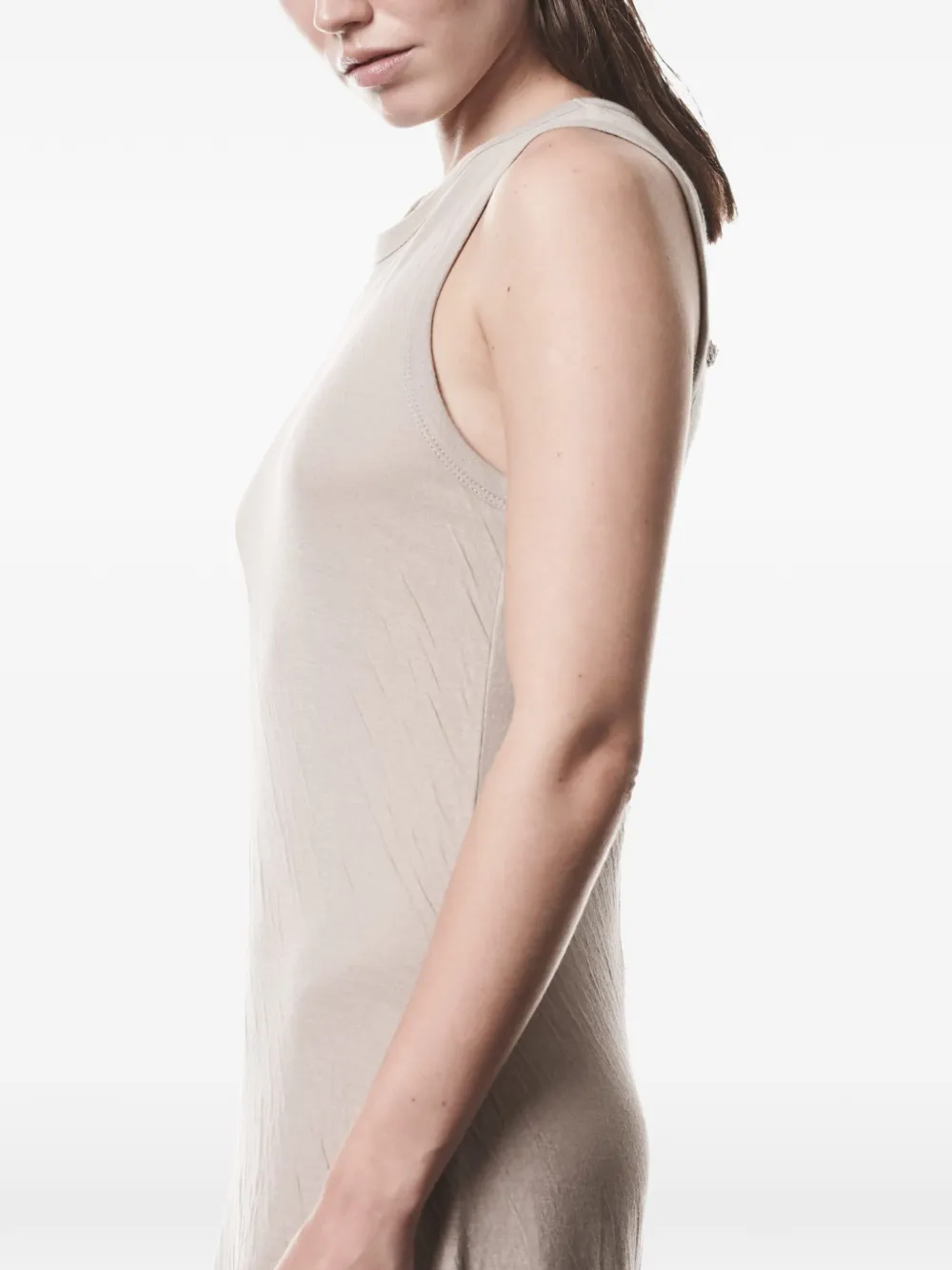 Side-Slit Textured Midi Dress
