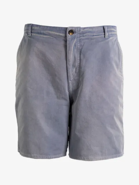 Prada logo-patch gabardine shorts