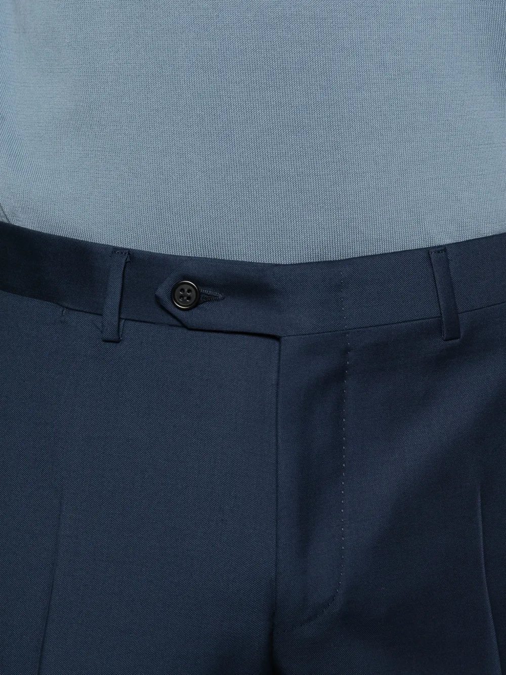 Canali Broek met knopen Blauw
