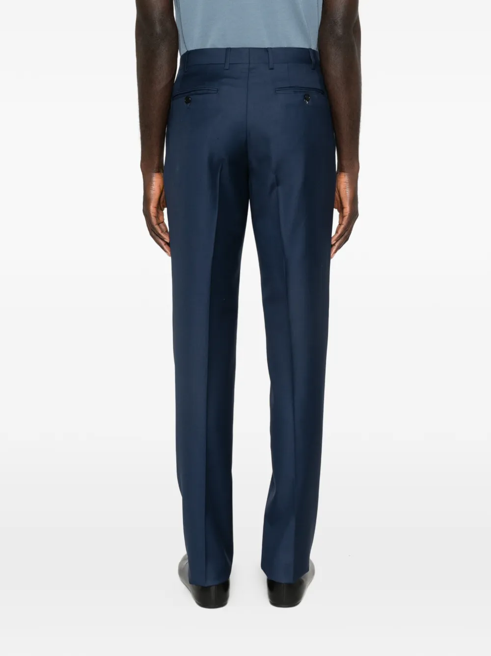 Canali Broek met knopen Blauw