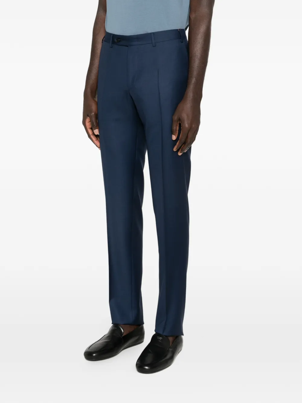  Canali Button Trousers - Blue 