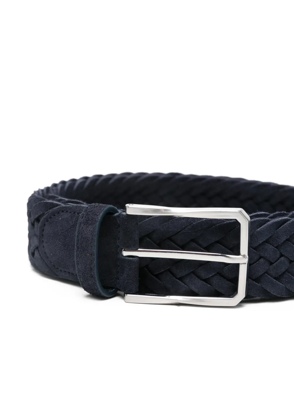  Canali Braided-design Belt - Blue 