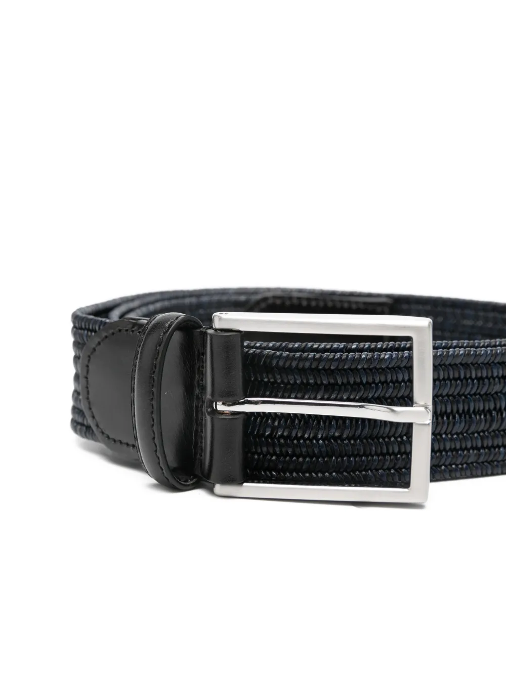  Canali Braided-design Belt - Blue 